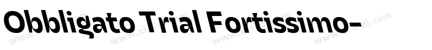 Obbligato Trial Fortissimo字体转换